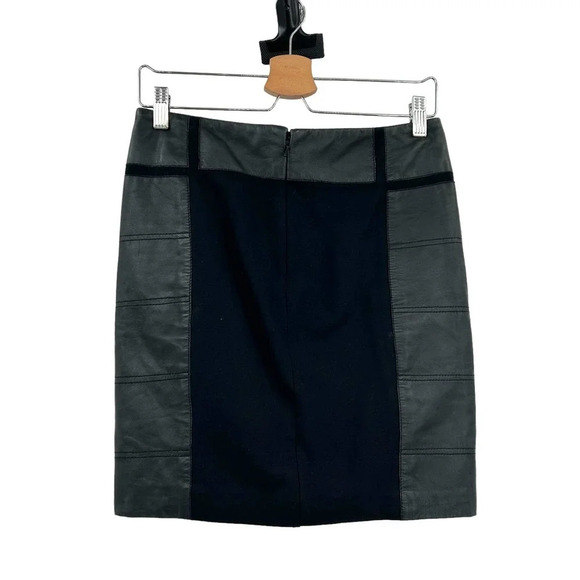 Ted Baker Palanga Black Leather Pencil Skirt Size 2 / US 6 - Picture 4 of 8